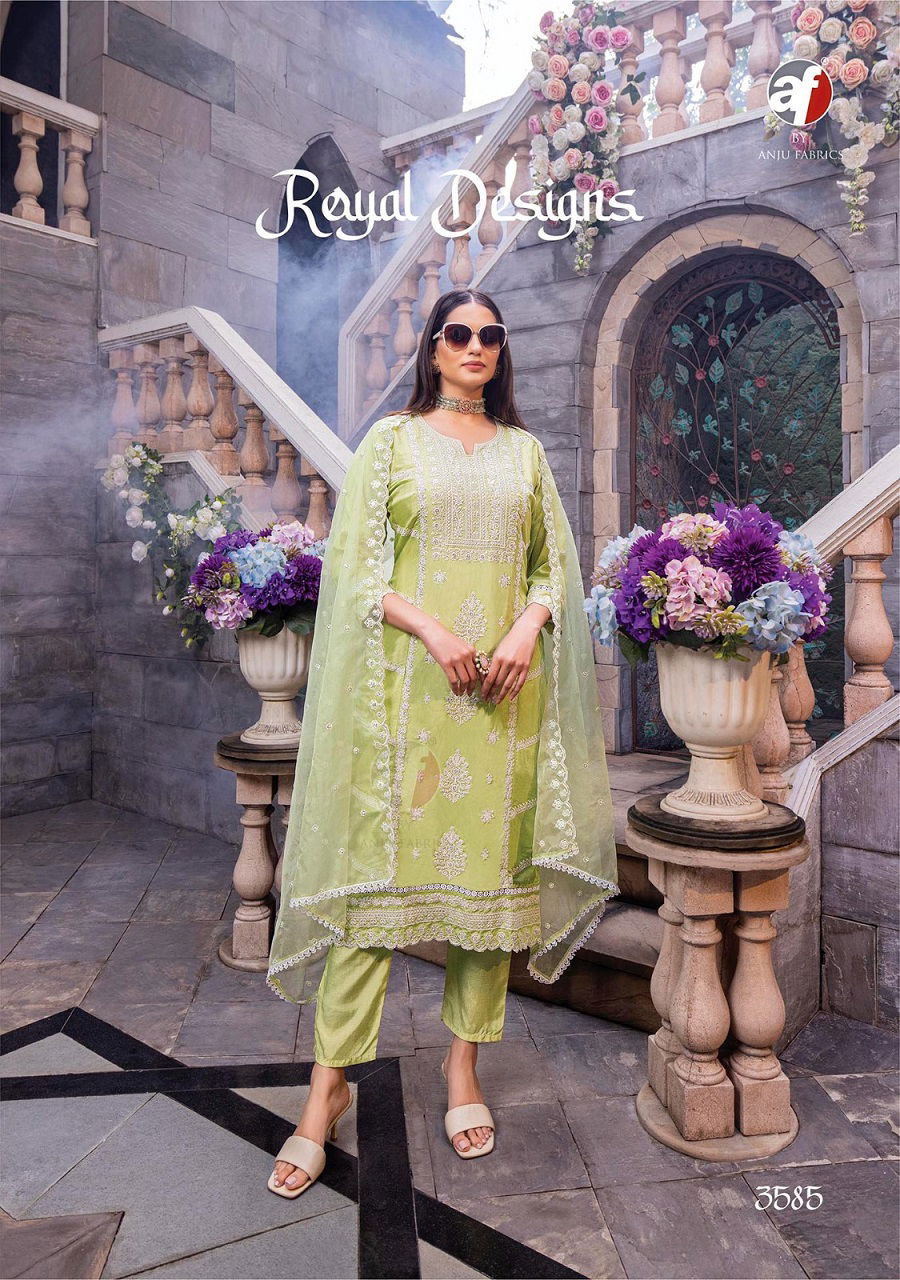 Sayara By Af Designer Muslin Embroidery Kurti With Bottom Dupatta Wholesale Price In Surat
